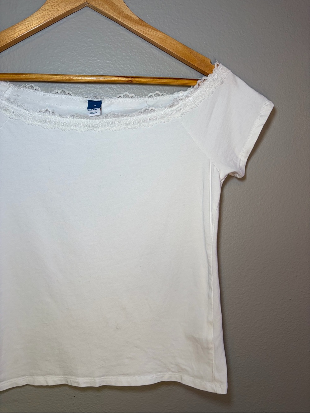 Old Navy White Off-Shoulder Full Length - Picture 3 of 4
